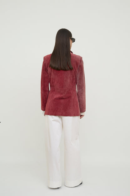 Red suede jacket