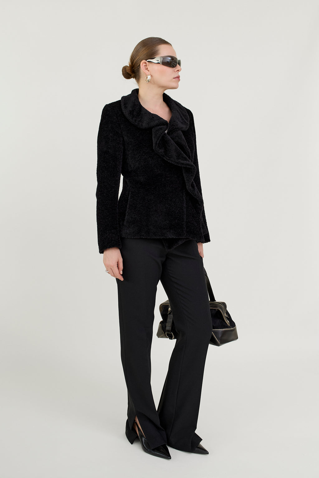 Max Mara alpaca wool fluffy blazer
