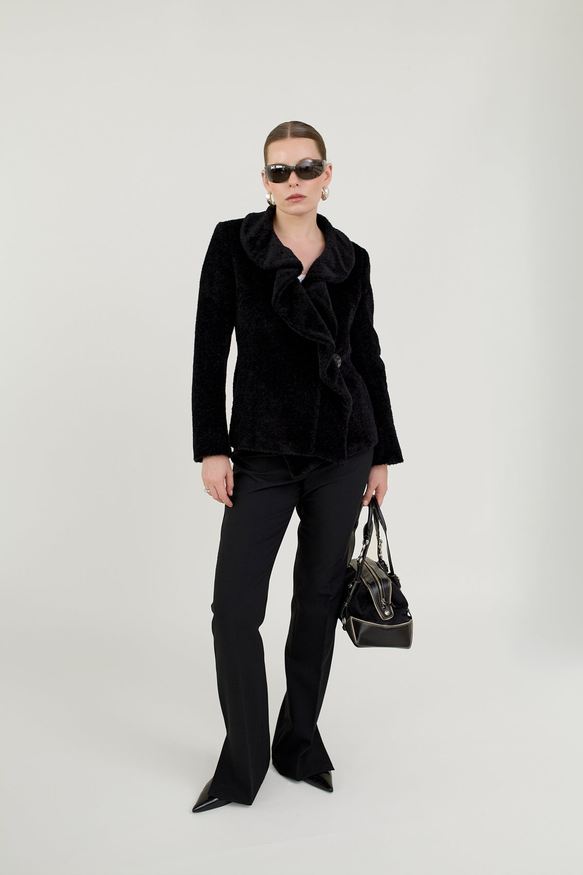 Max Mara alpaca wool fluffy blazer