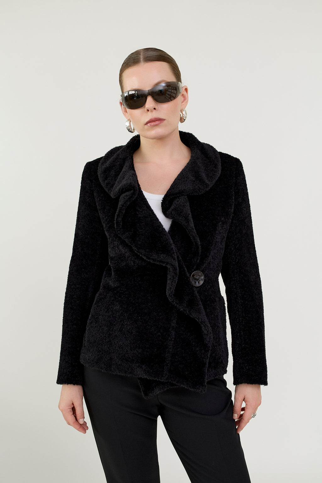 Max Mara alpaca wool fluffy blazer