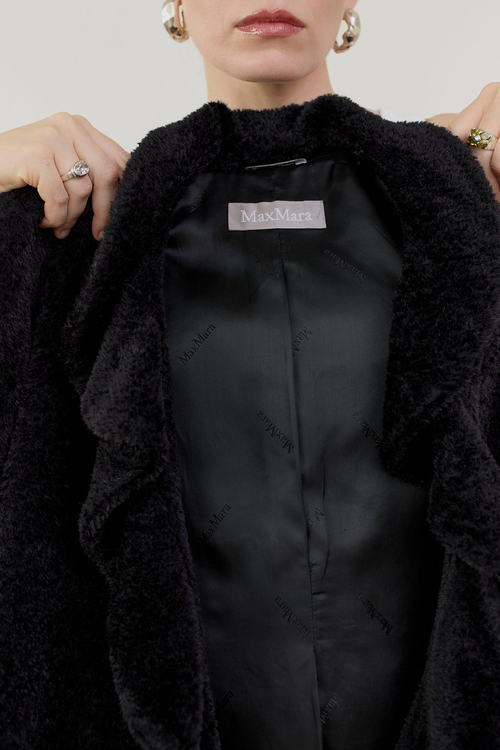 Max Mara alpaca wool fluffy blazer