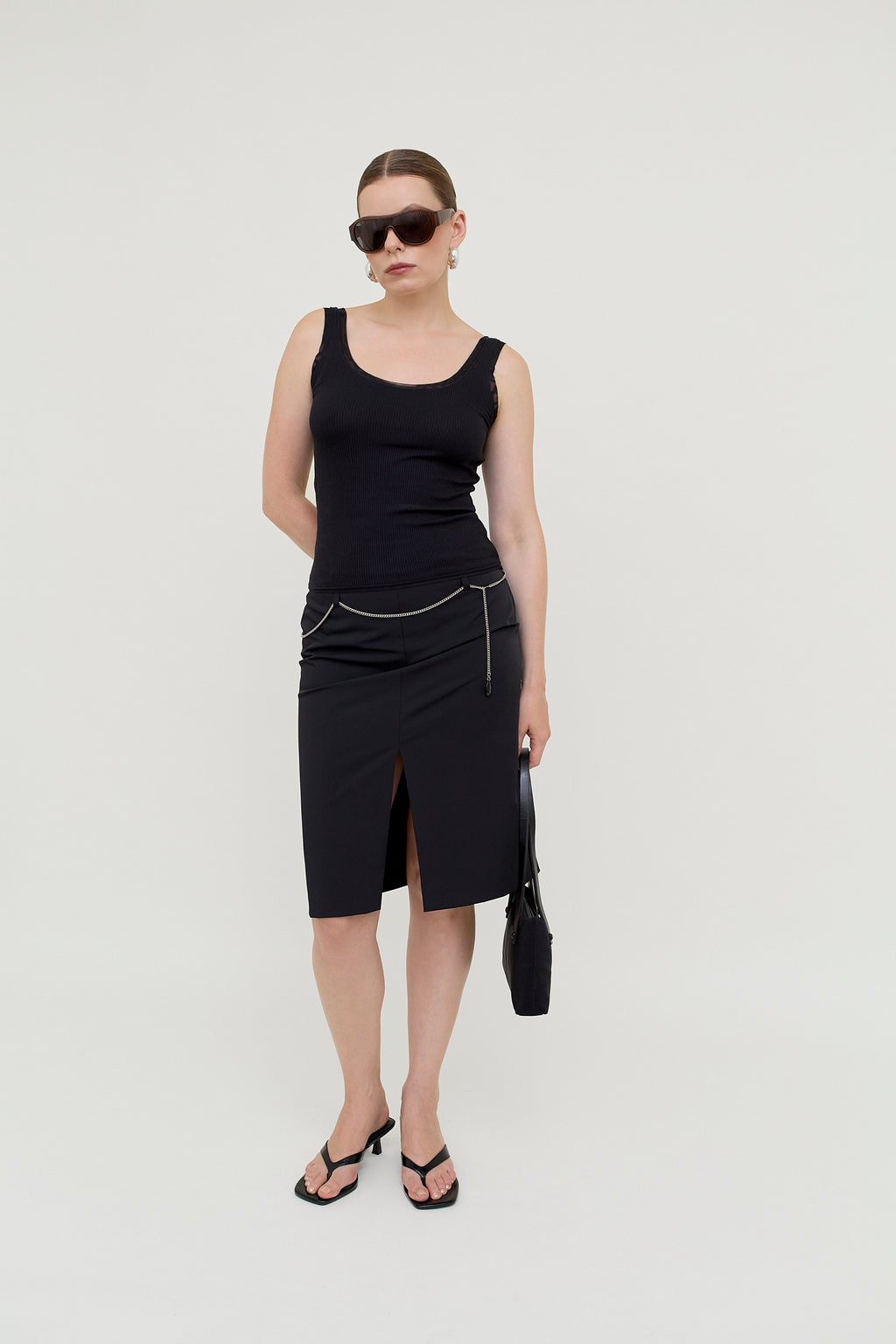 Minimalist midi skirt
