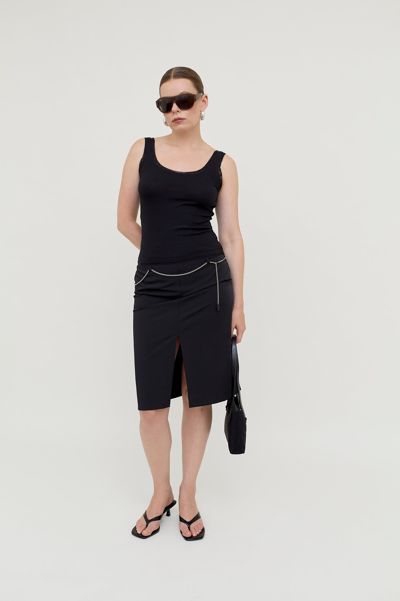 Minimalist midi skirt