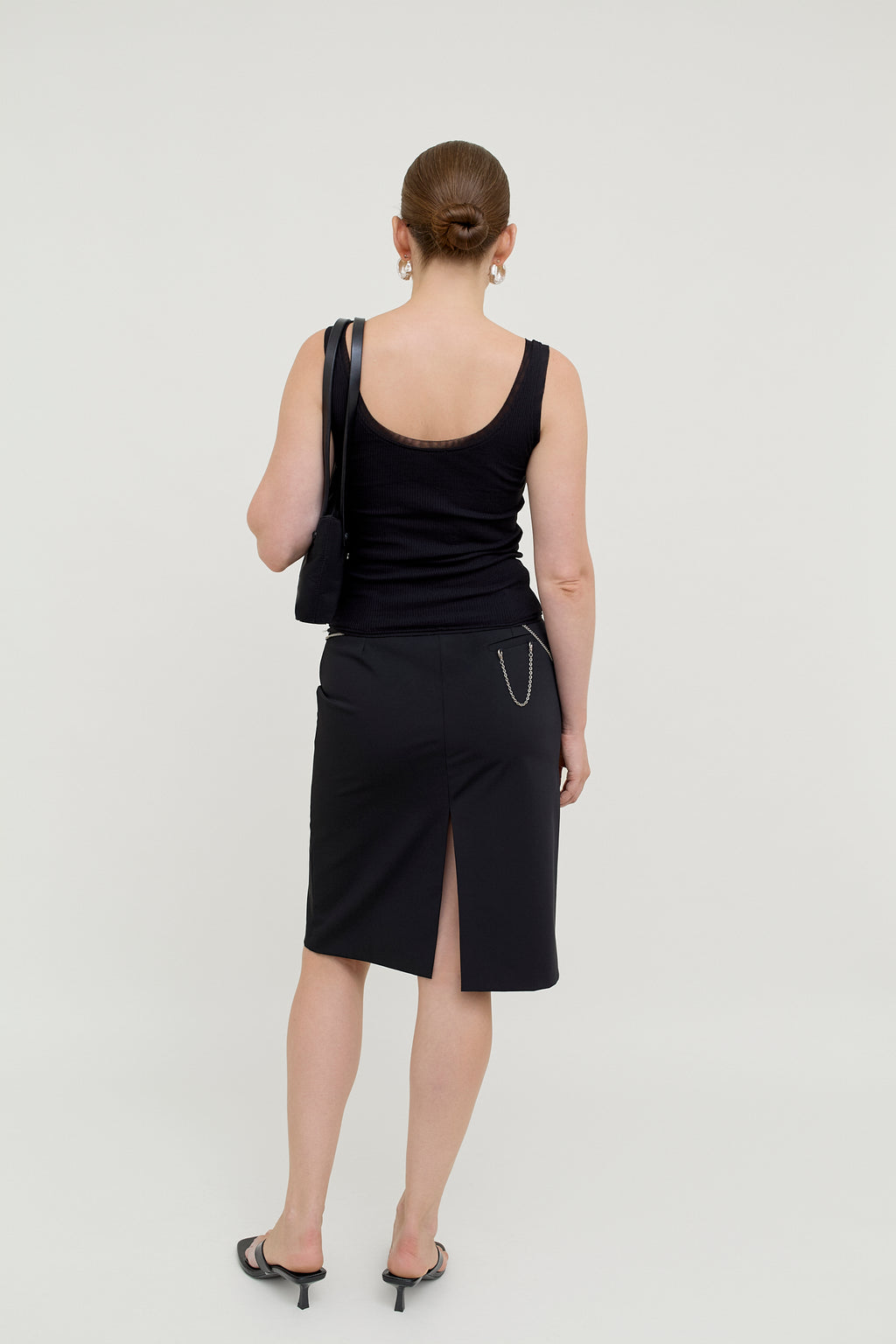 Minimalist midi skirt