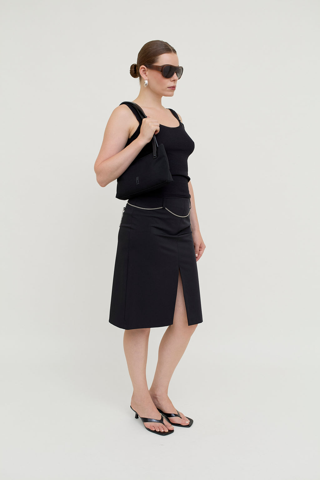 Minimalist midi skirt