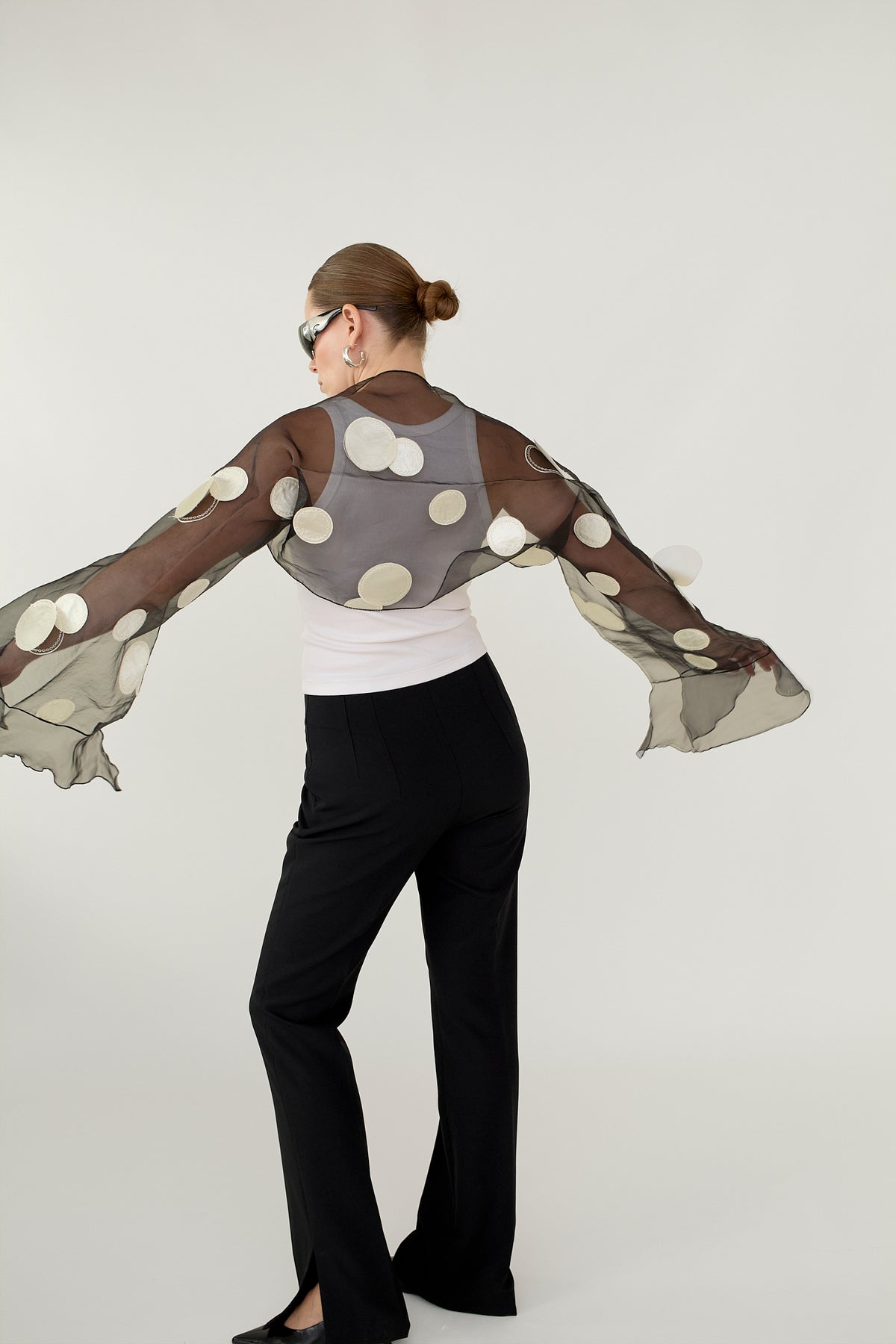 Organza polka dot bolero