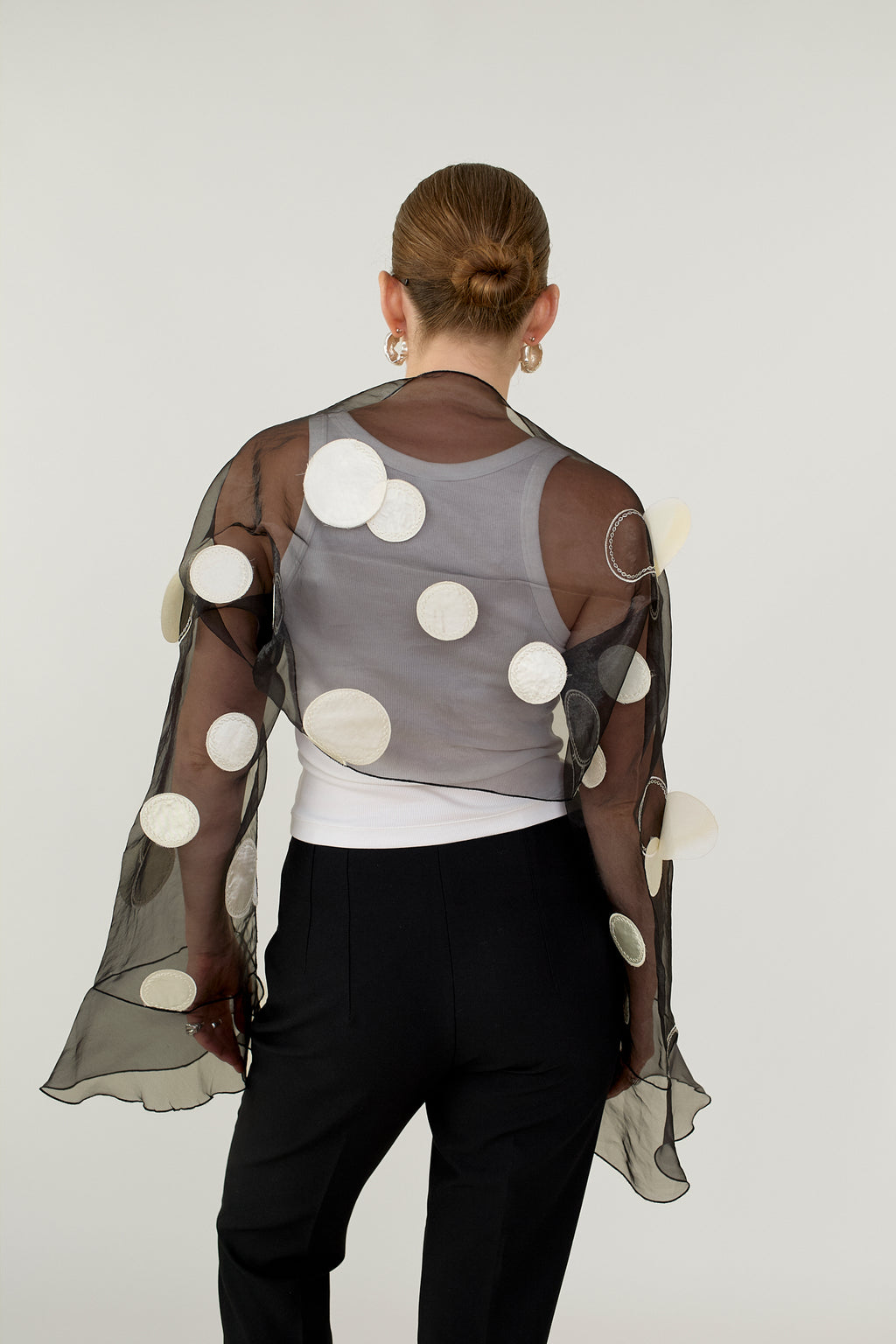 Organza polka dot bolero