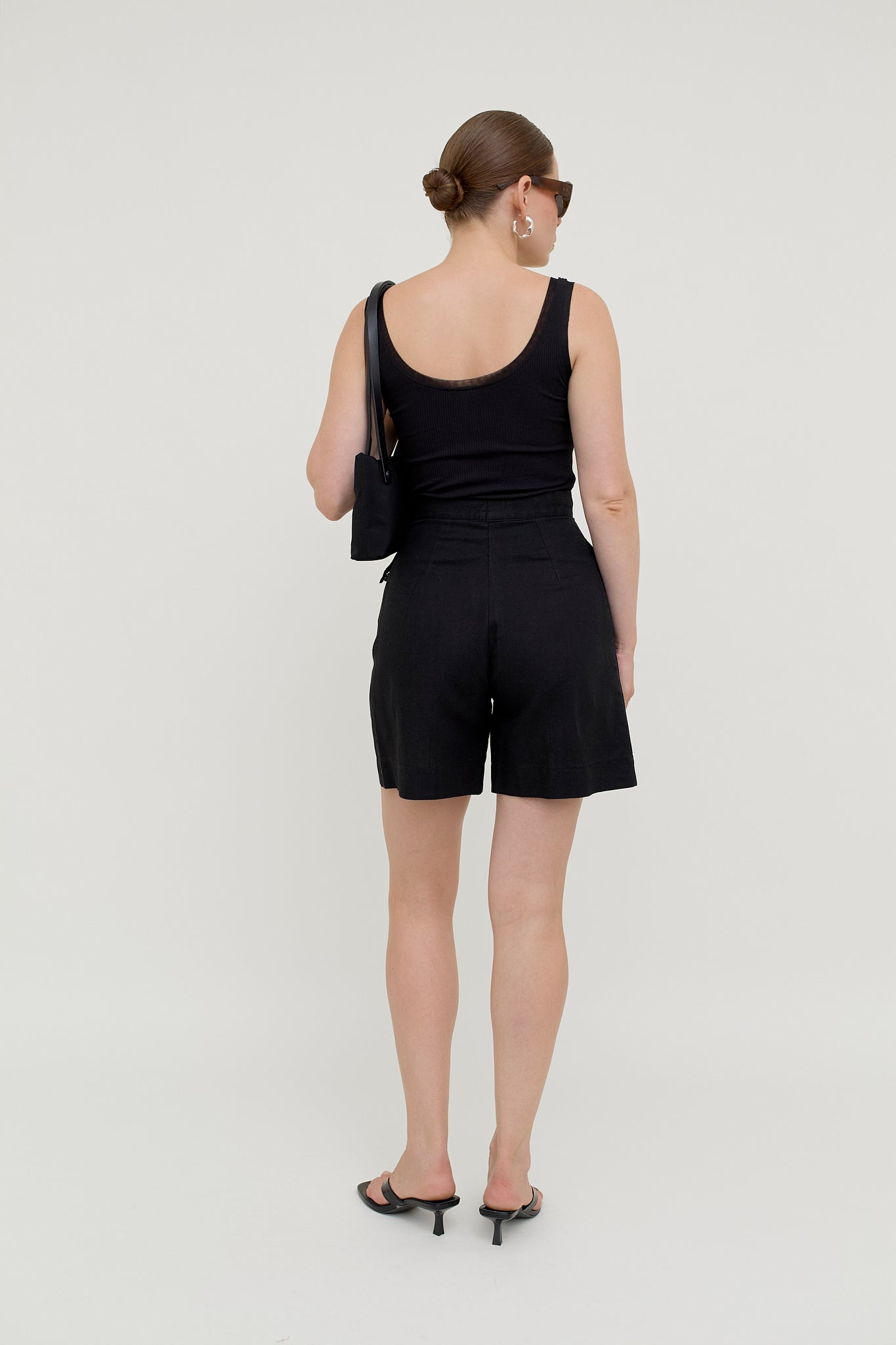 Vintage high-waisted summer shorts