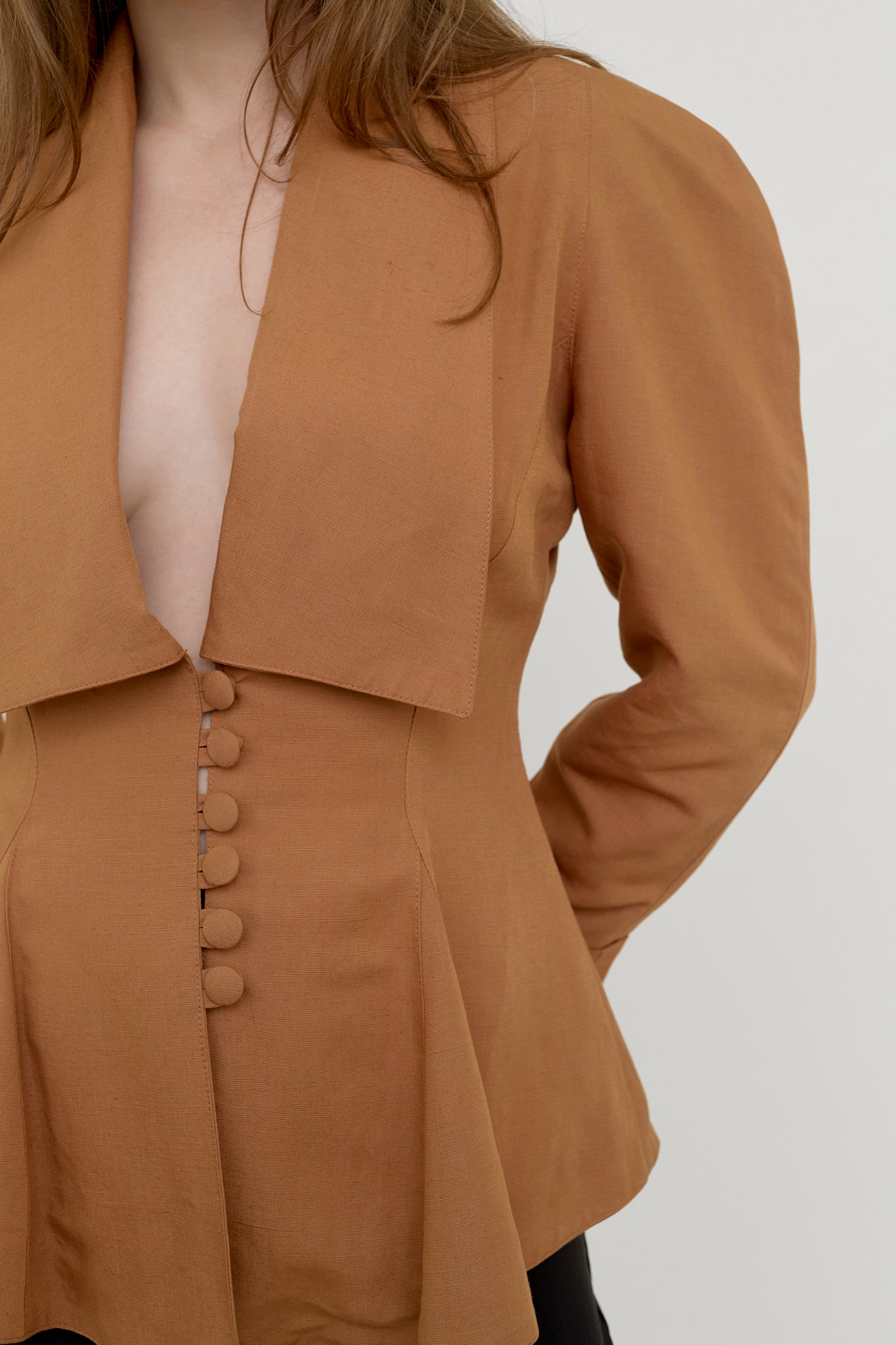 Vintage terracotta structured blazer