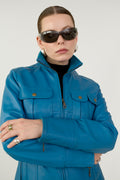 Vintage MNG leather zip jacket