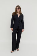 Midnight asymmetric blazer