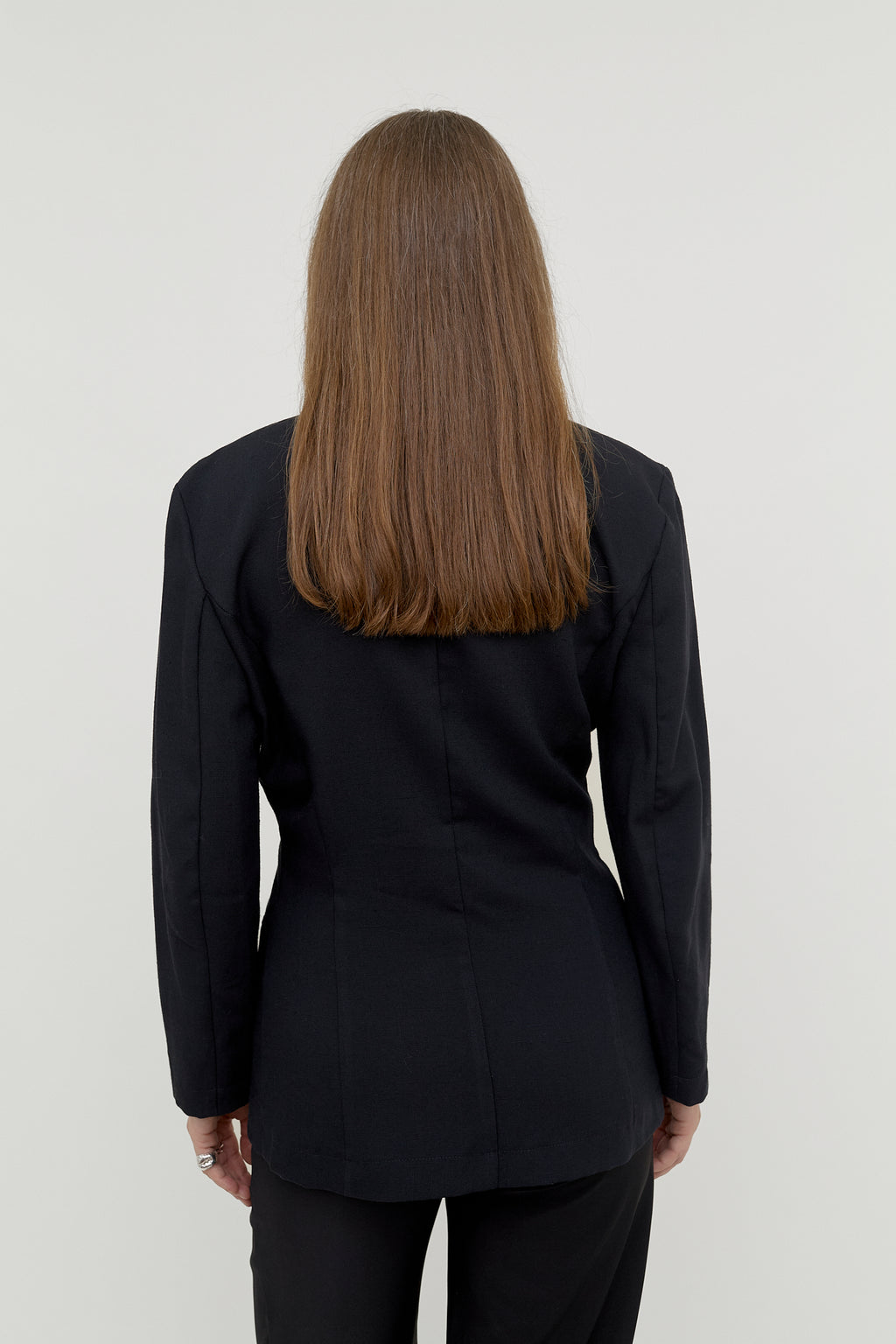 Midnight asymmetric blazer