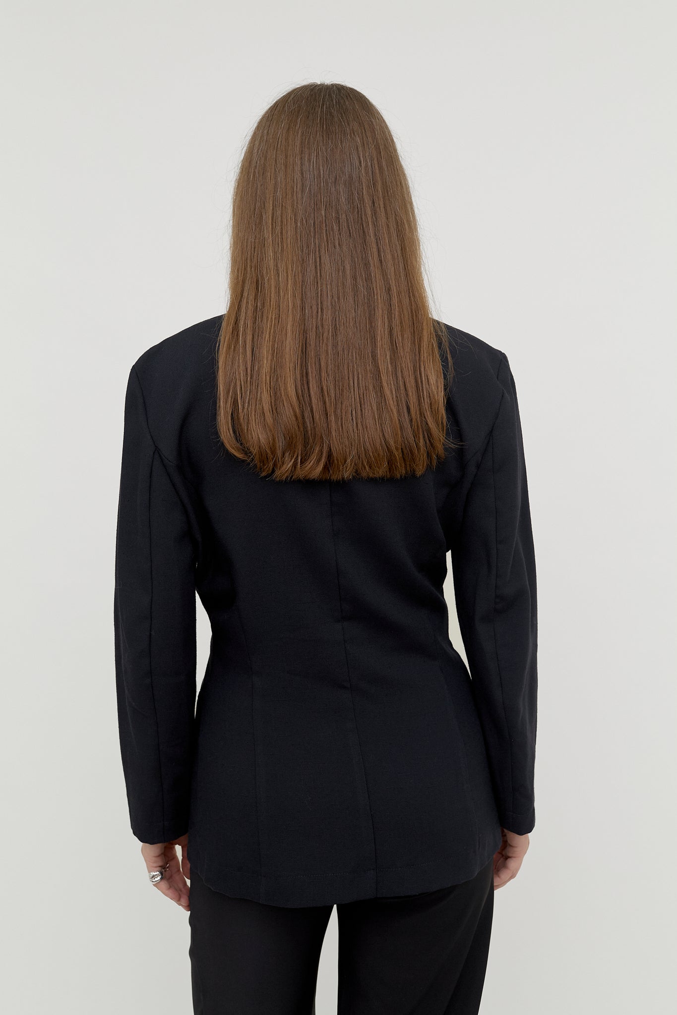 Midnight asymmetric blazer