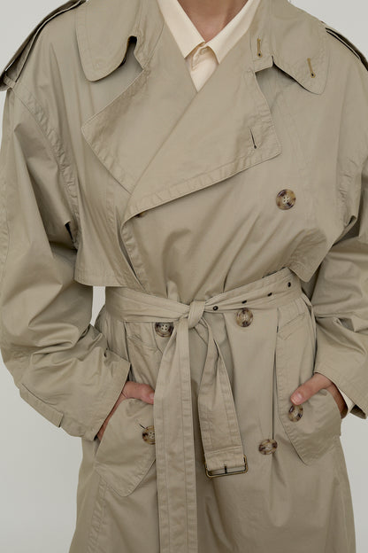 Light beige classic trench