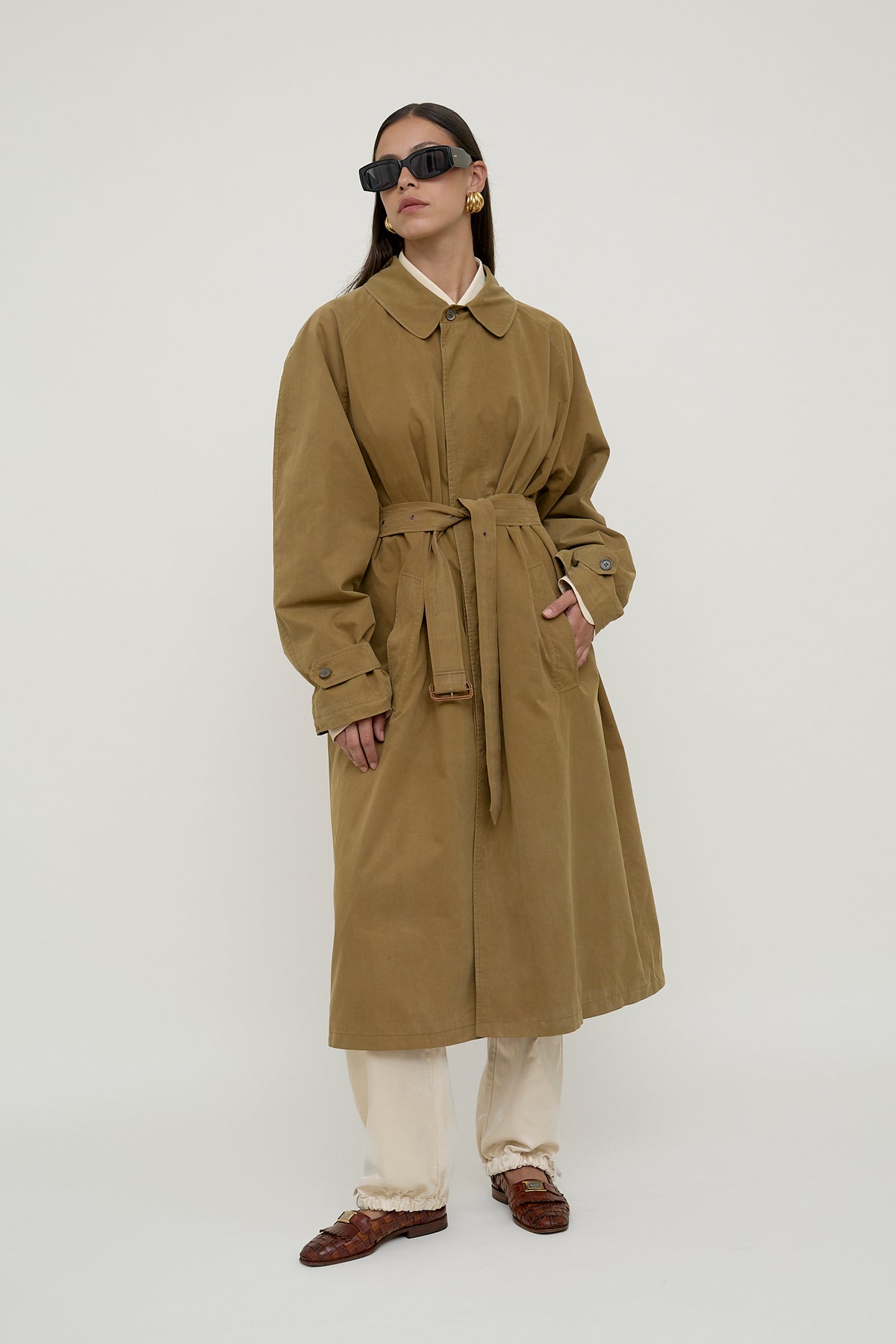 Zegna cotton trench coat, unisex