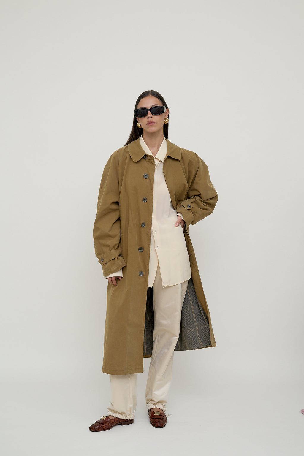 Zegna cotton trench coat, unisex