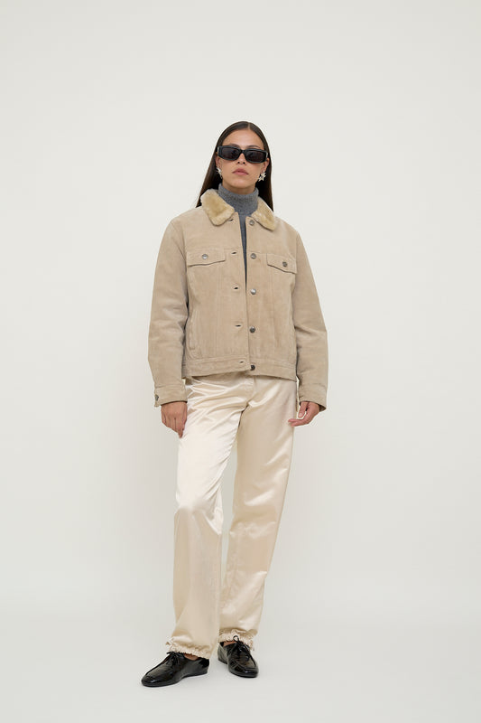 Vintage suede workwear jacket
