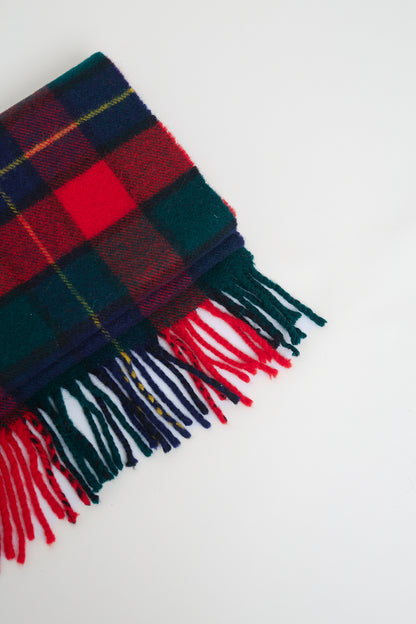 Wool checkered scarf