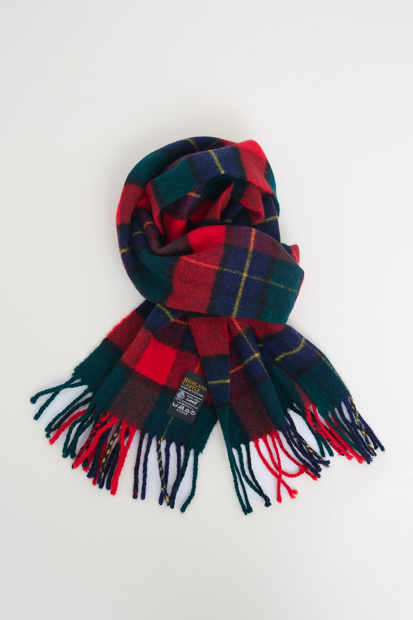Wool checkered scarf