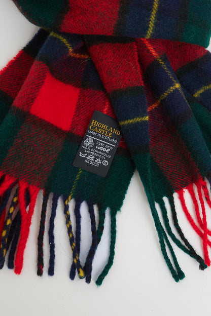 Wool checkered scarf