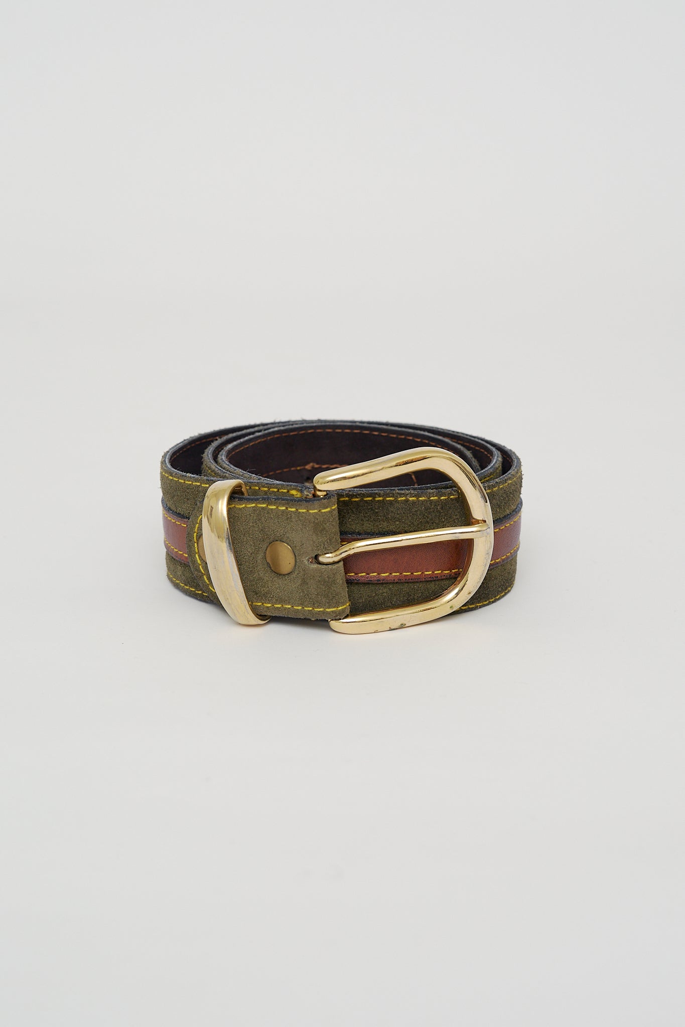 Suede leather belt