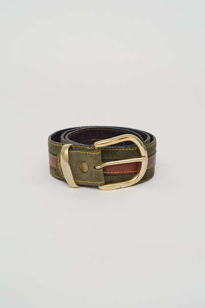 Suede leather belt