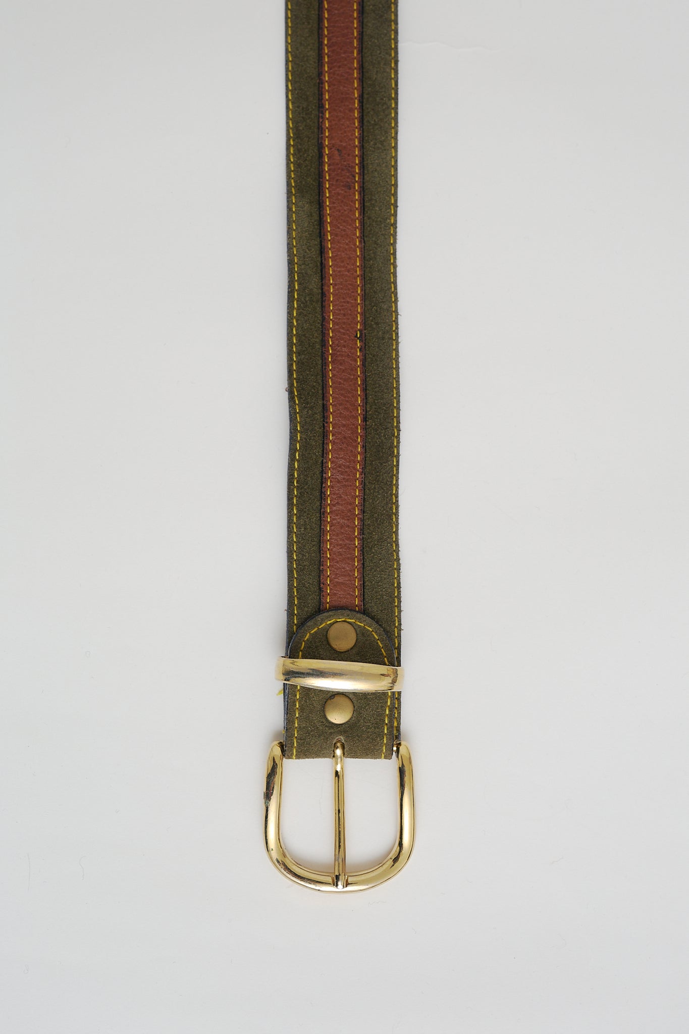 Suede leather belt