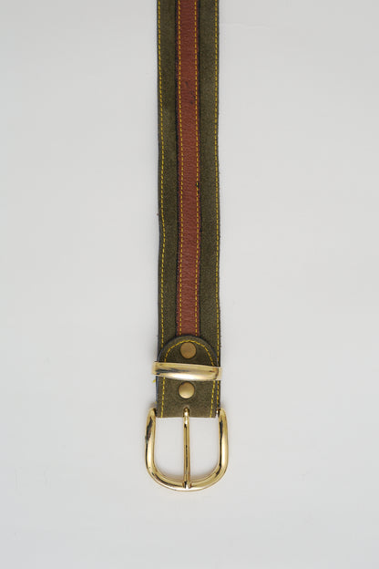 Suede leather belt