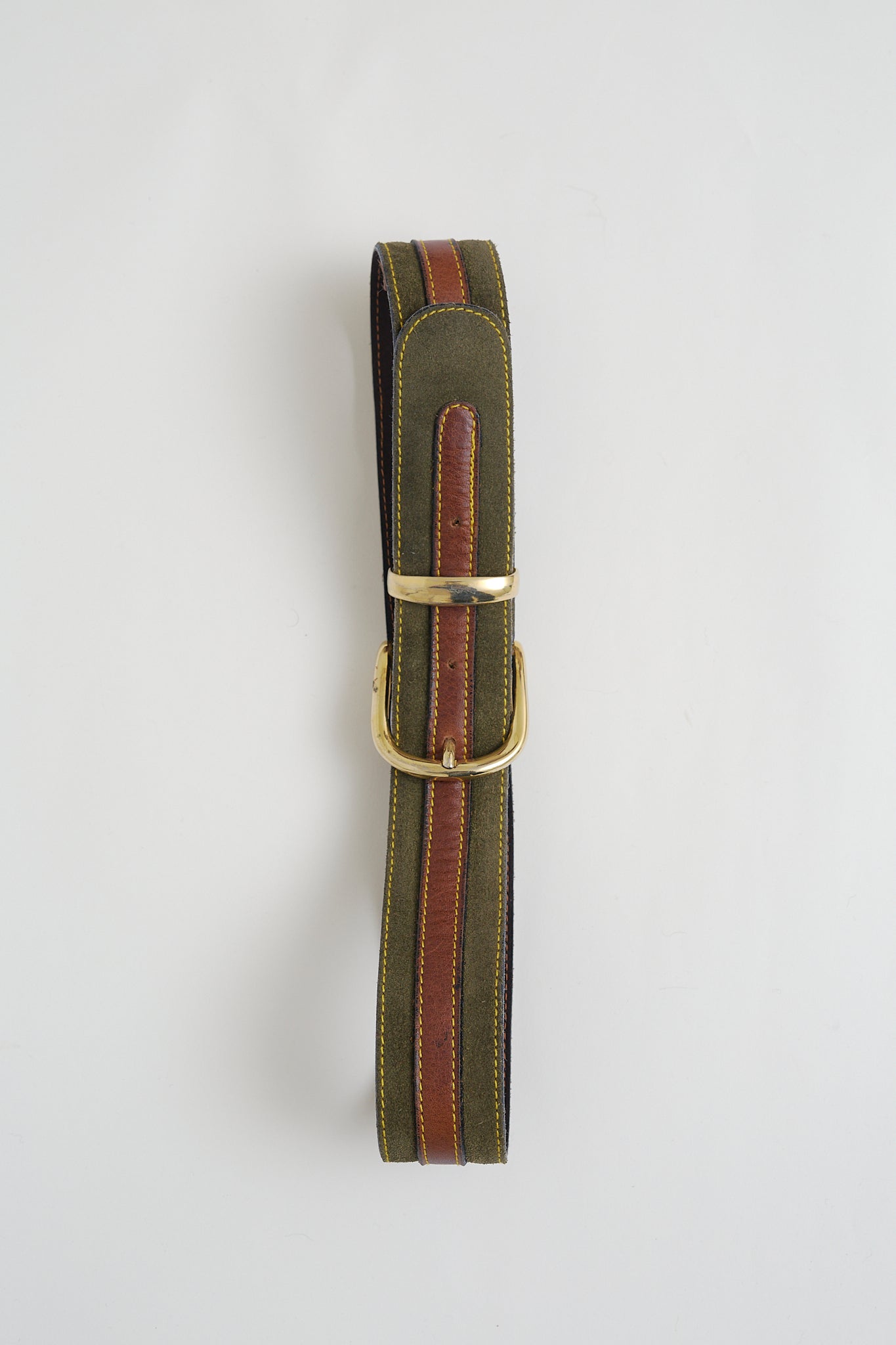 Suede leather belt