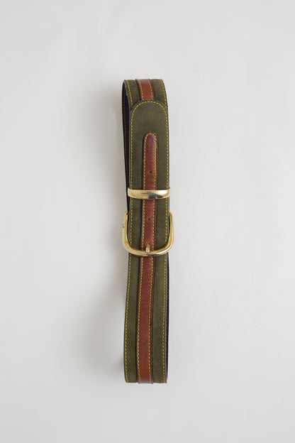 Suede leather belt