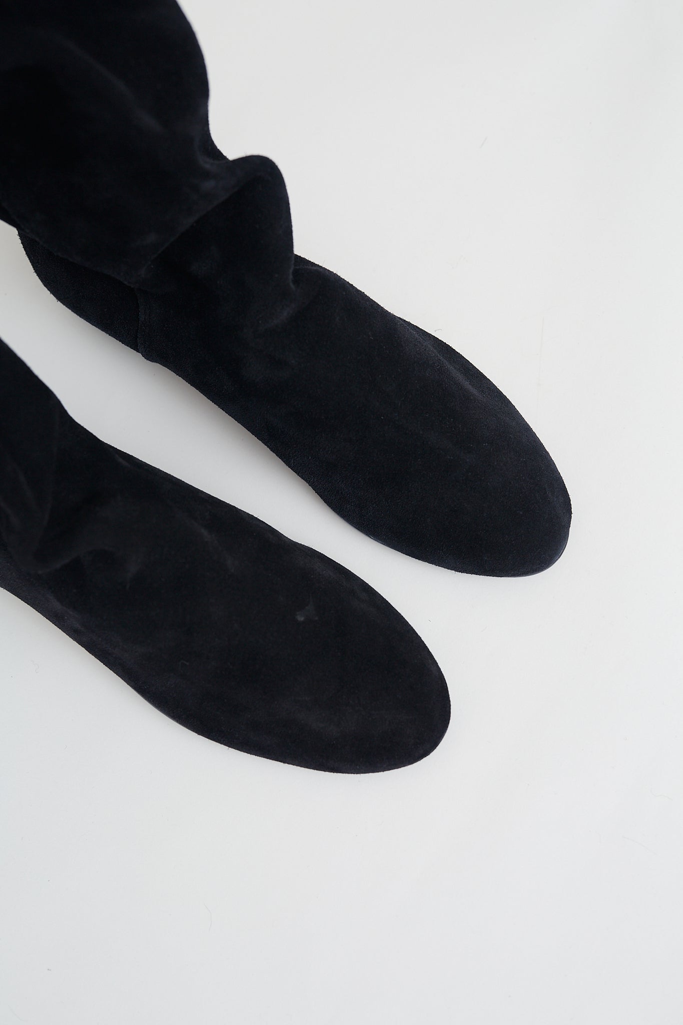 Suede flat boots