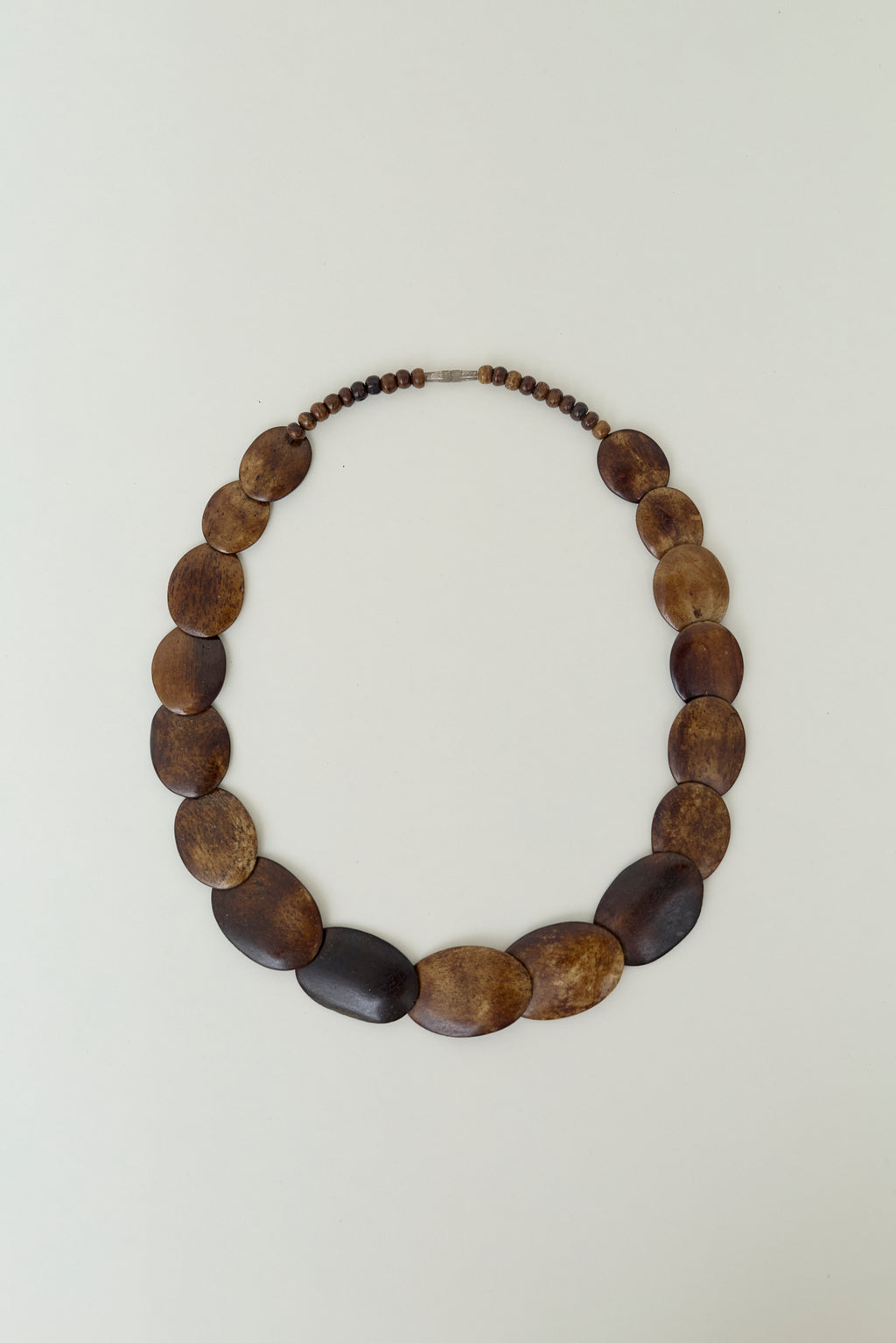 Sculptural bone bead necklace
