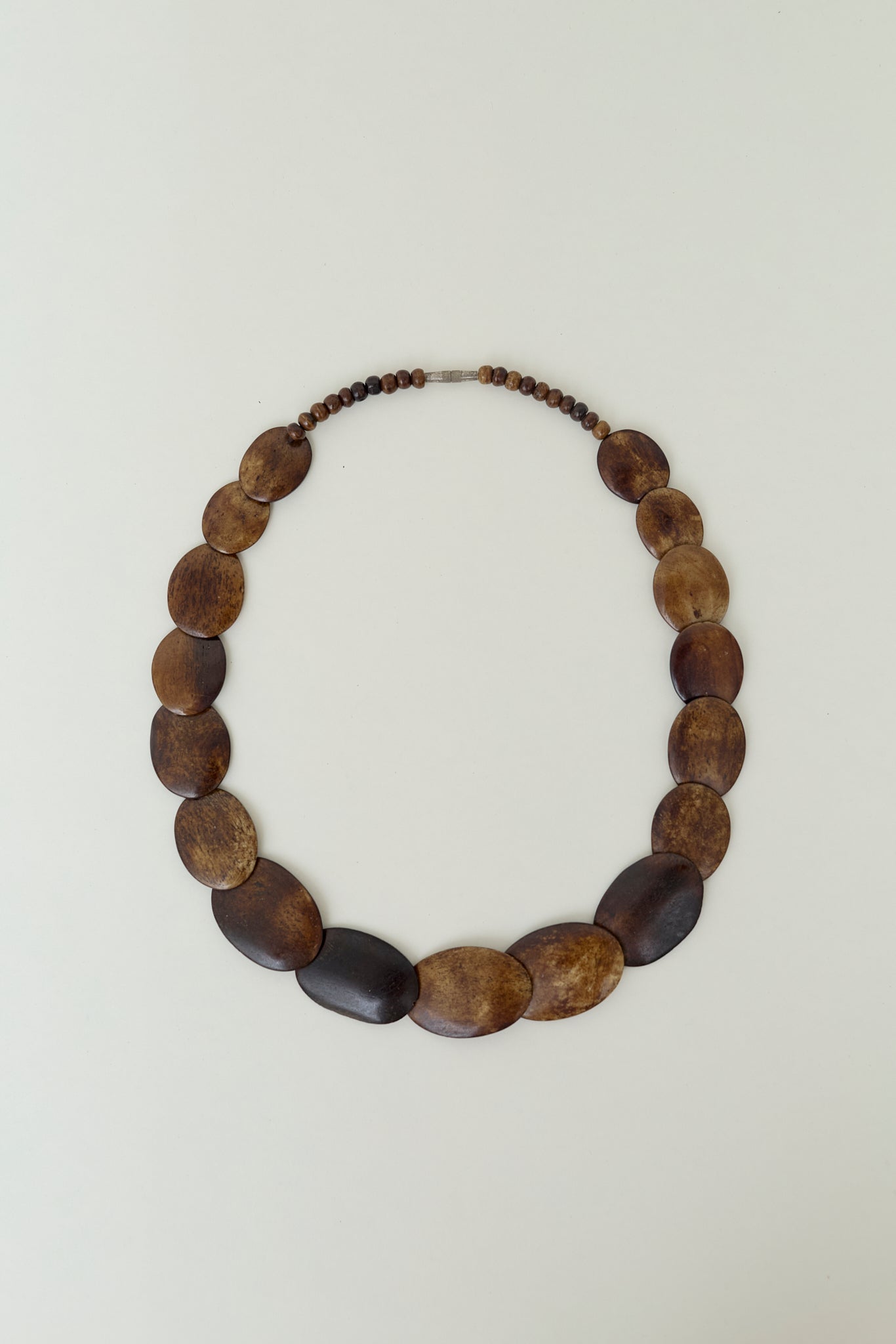 Sculptural bone bead necklace