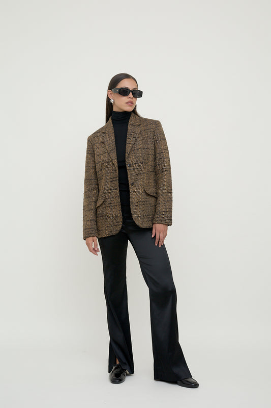 Vintage tweed bouclé blazer