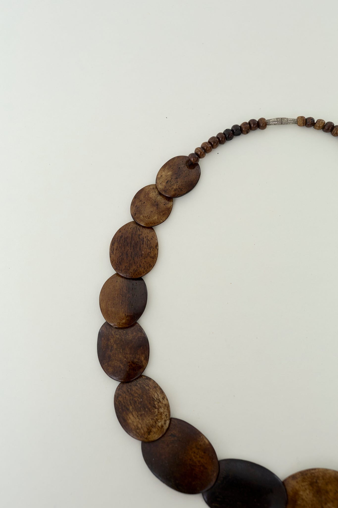 Sculptural bone bead necklace