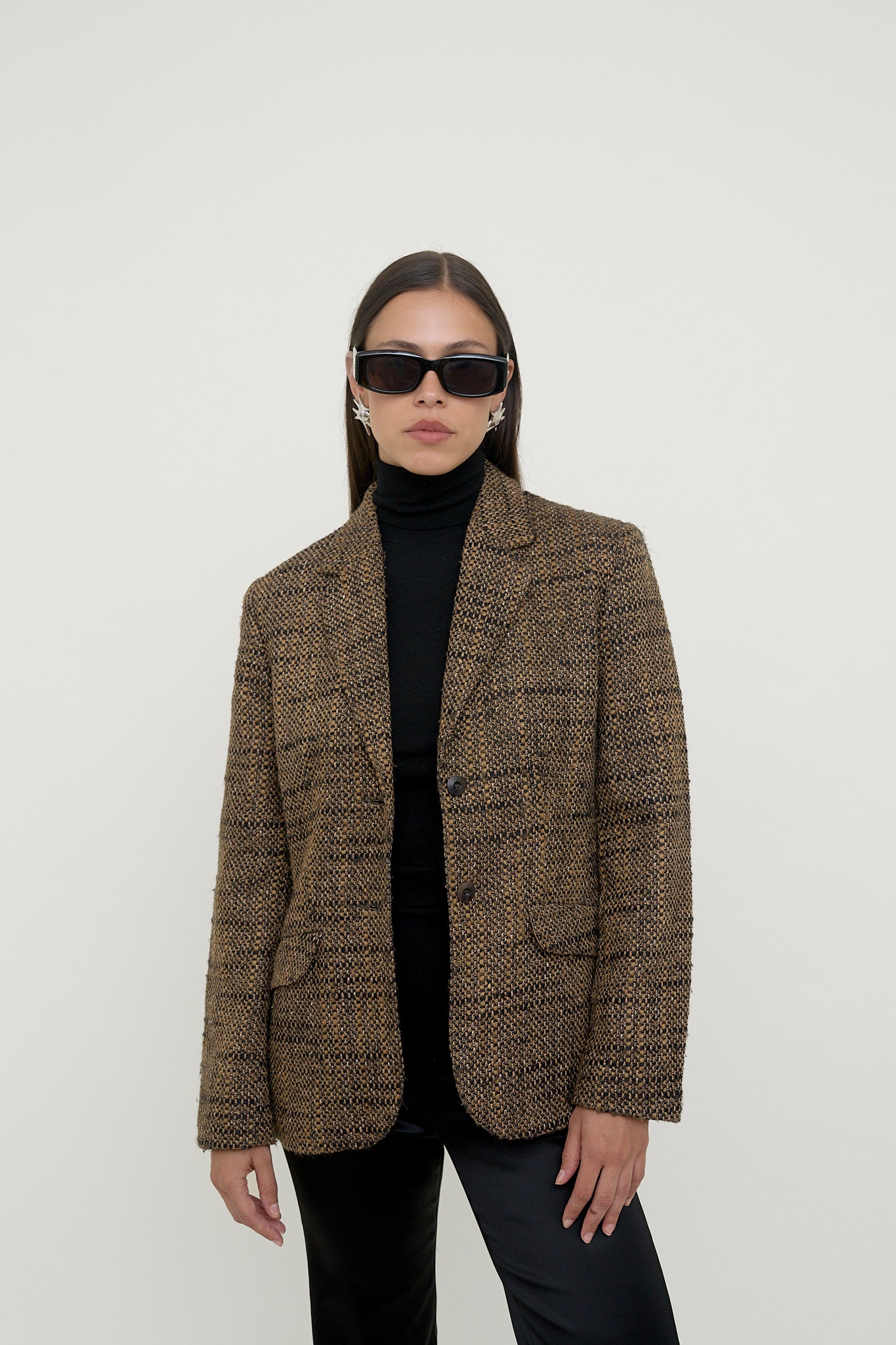 Vintage tweed bouclé blazer