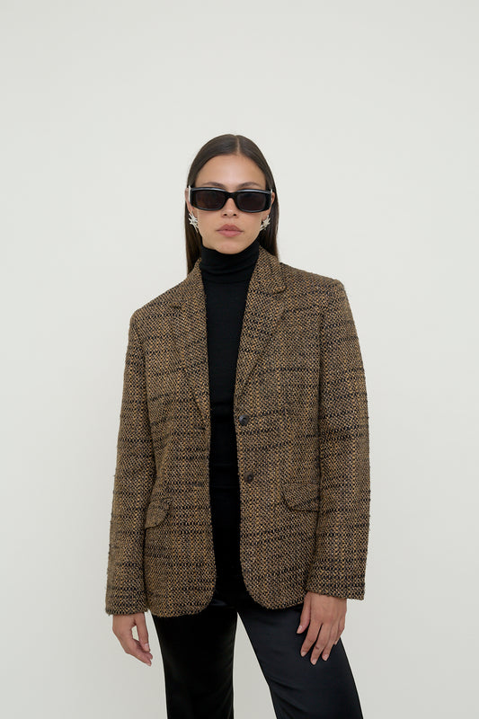 Vintage tweed bouclé blazer