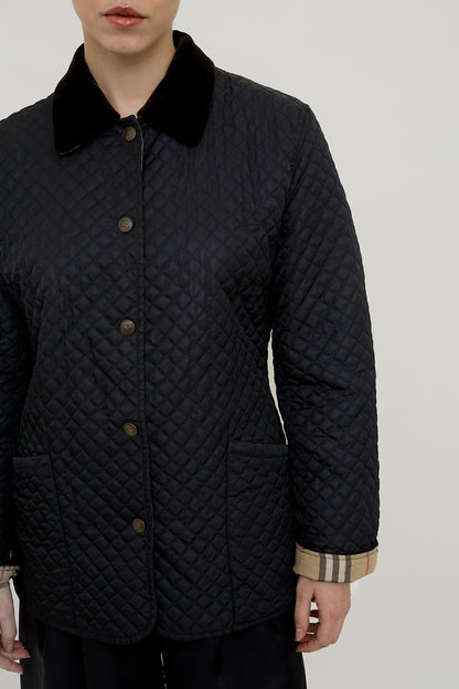 Burberry heritage velvet-collar jacket
