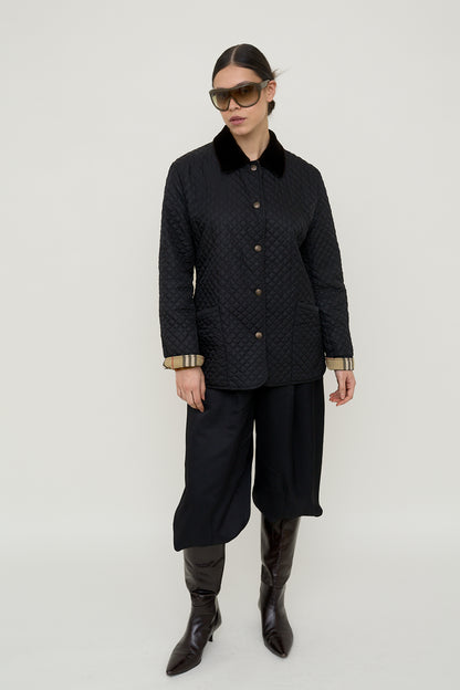 Burberry heritage velvet-collar jacket