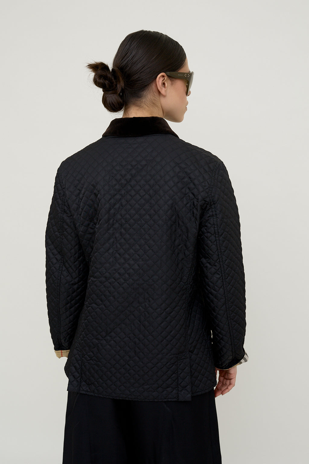 Burberry heritage velvet-collar jacket