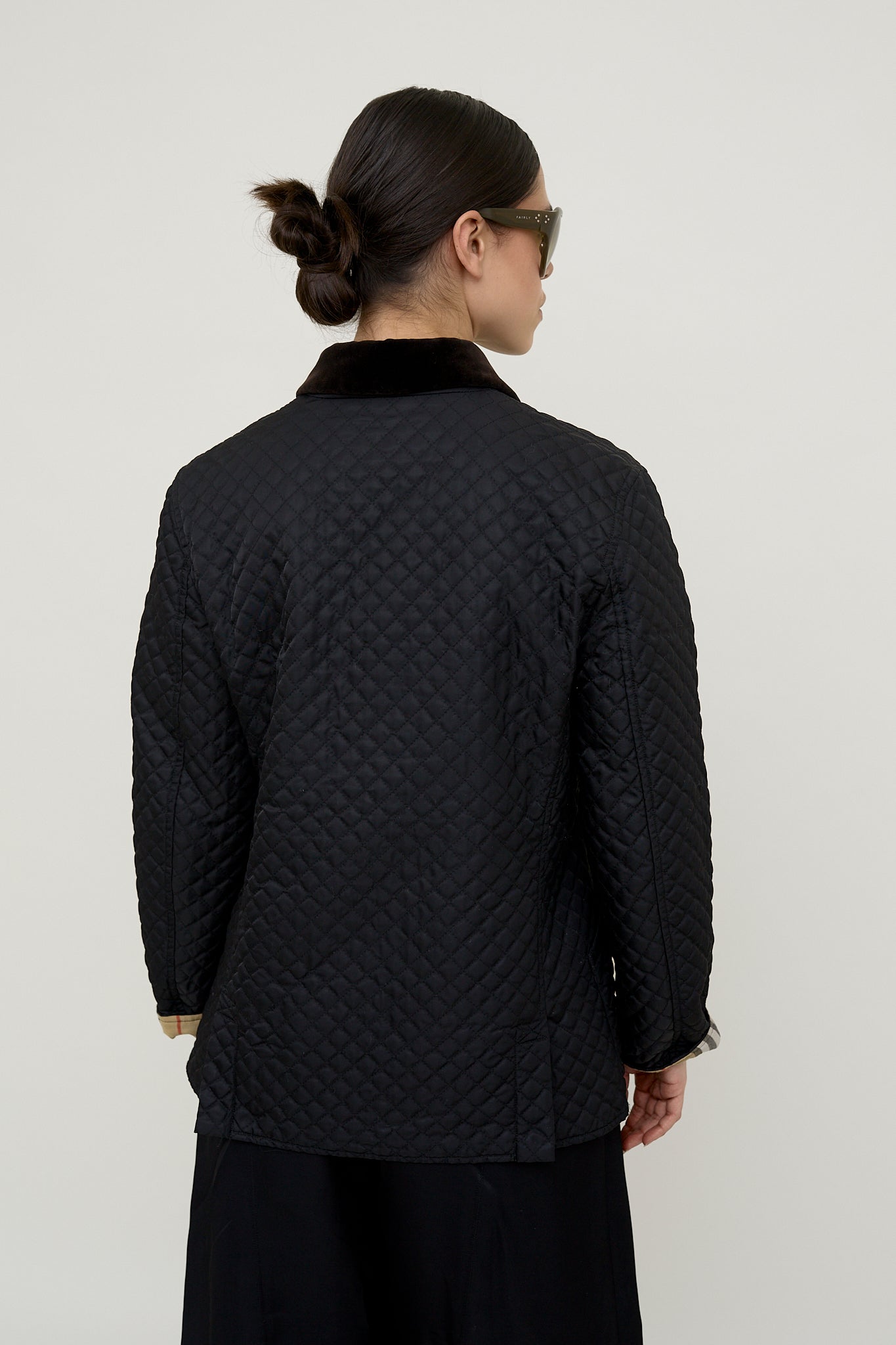 Burberry heritage velvet-collar jacket