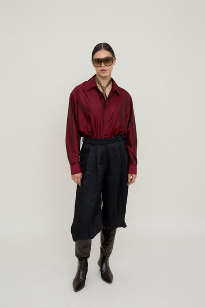 Merlot silk blouse