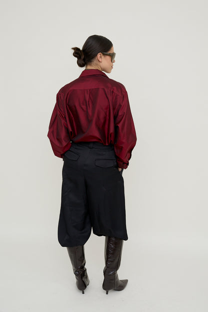 Merlot silk blouse