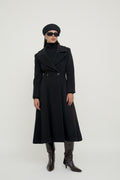 Vintage fitted A-line coat