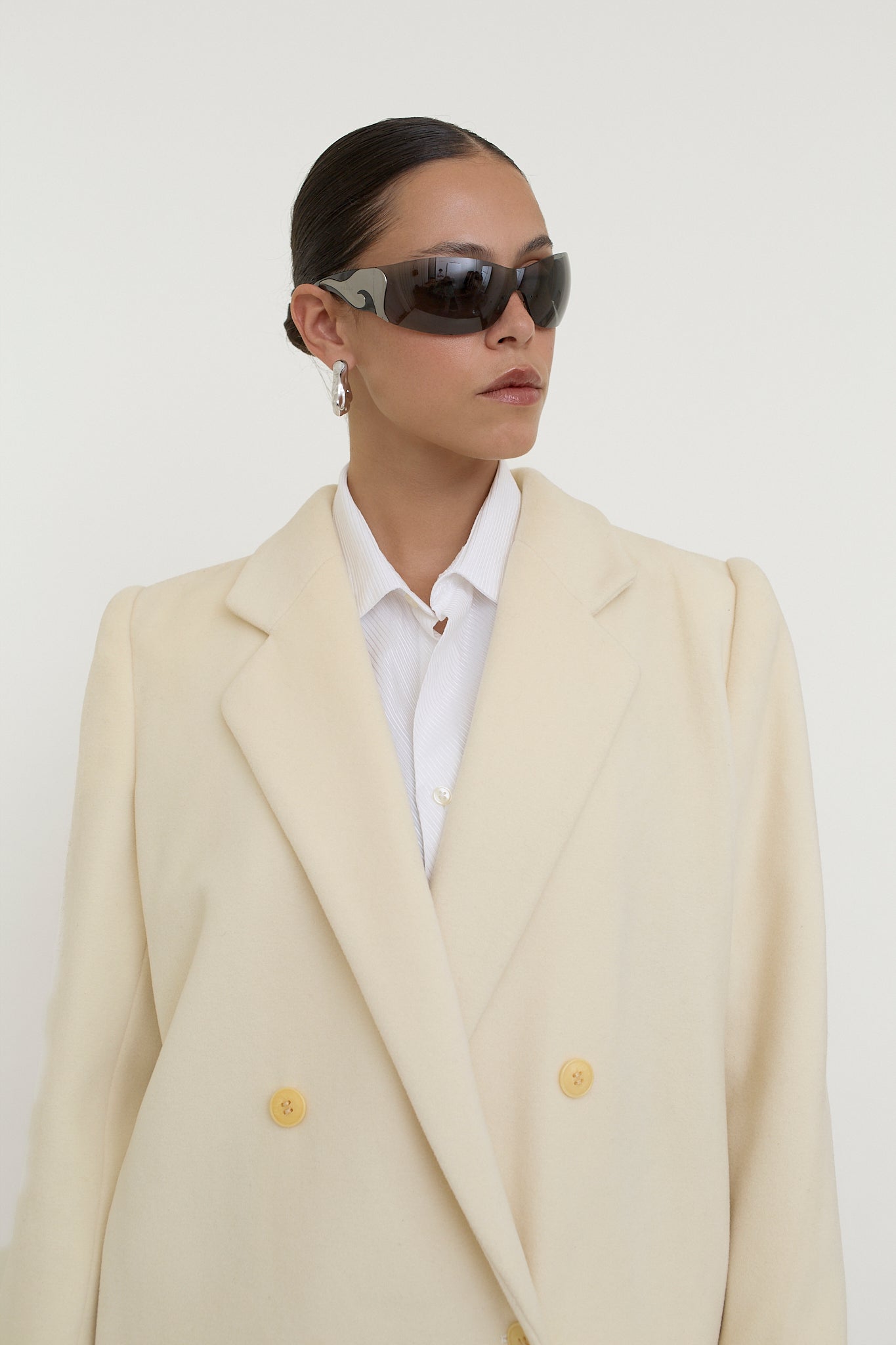 Mani wool cashmere blend double-breasted coat