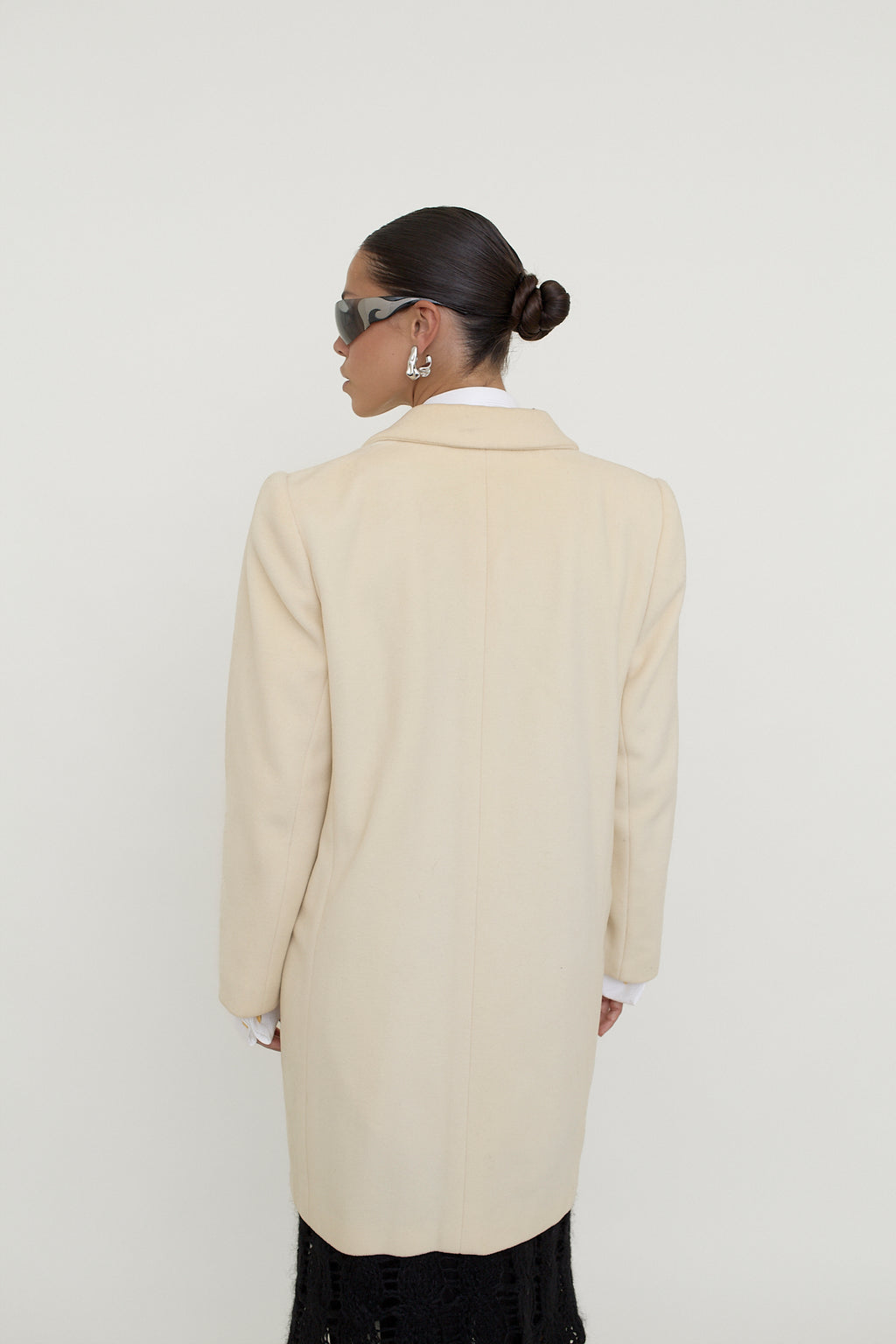 Mani wool cashmere blend double-breasted coat