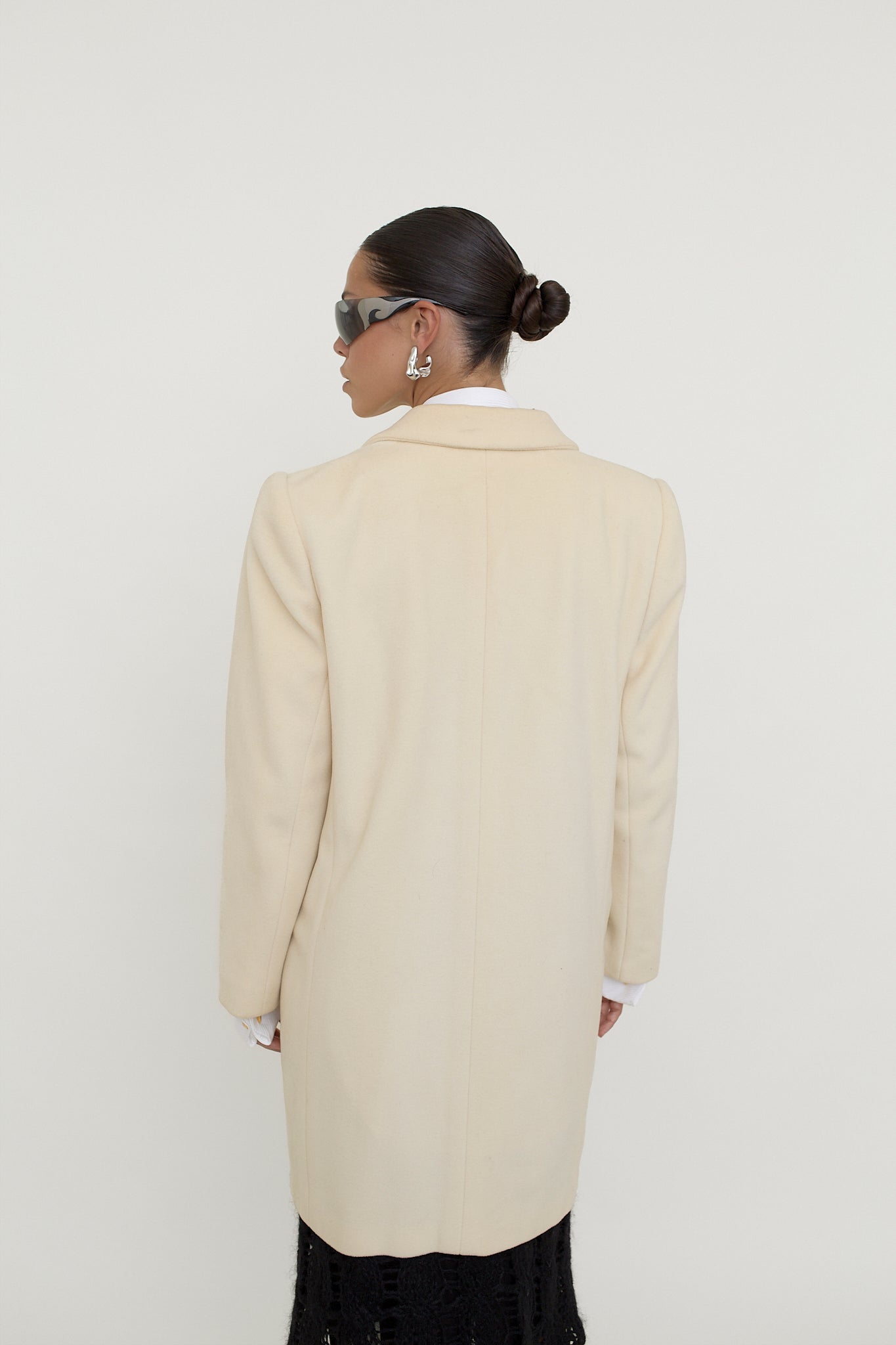 Mani wool cashmere blend double-breasted coat