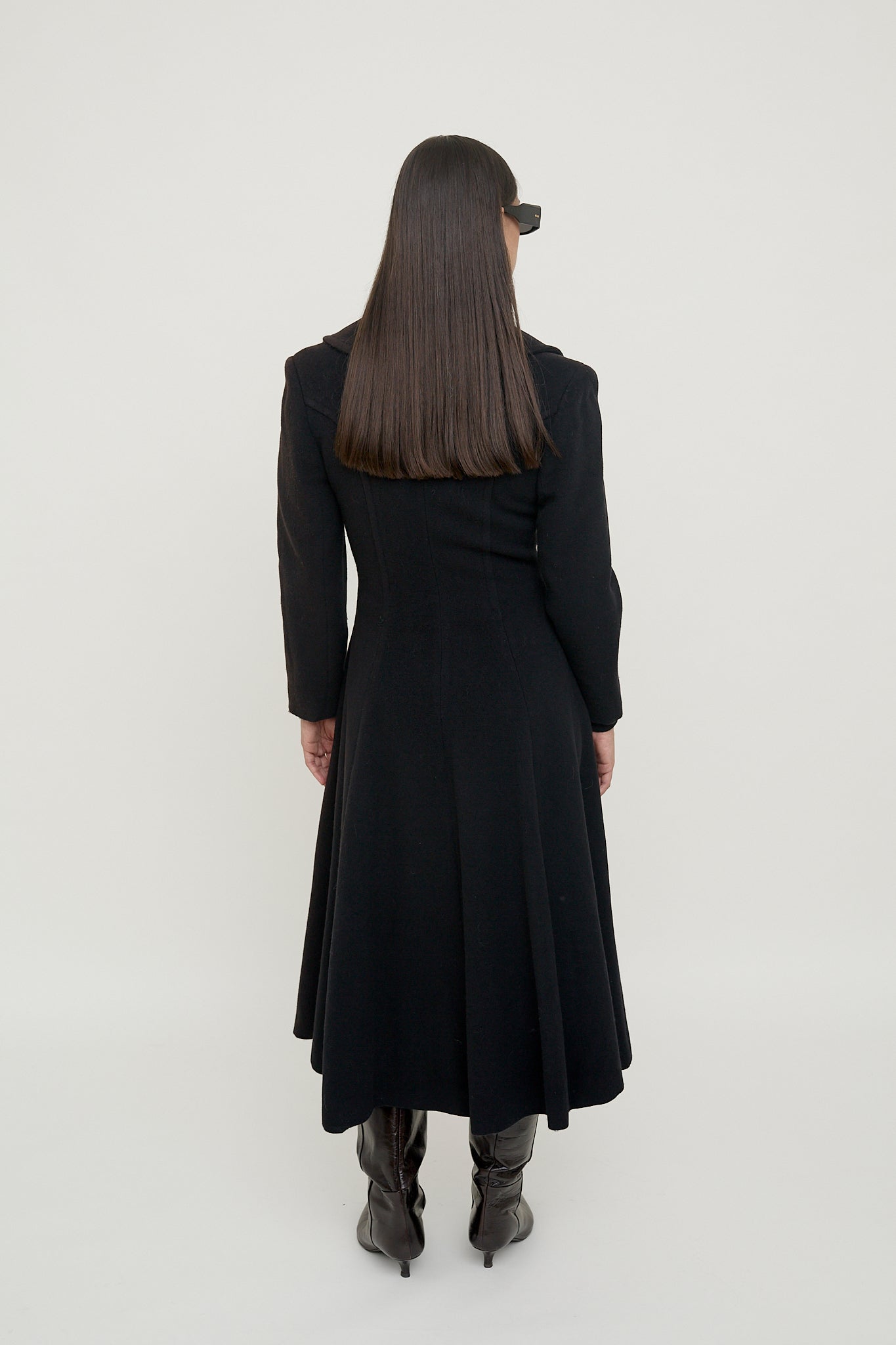 Vintage fitted A-line coat
