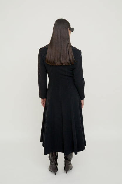 Vintage fitted A-line coat