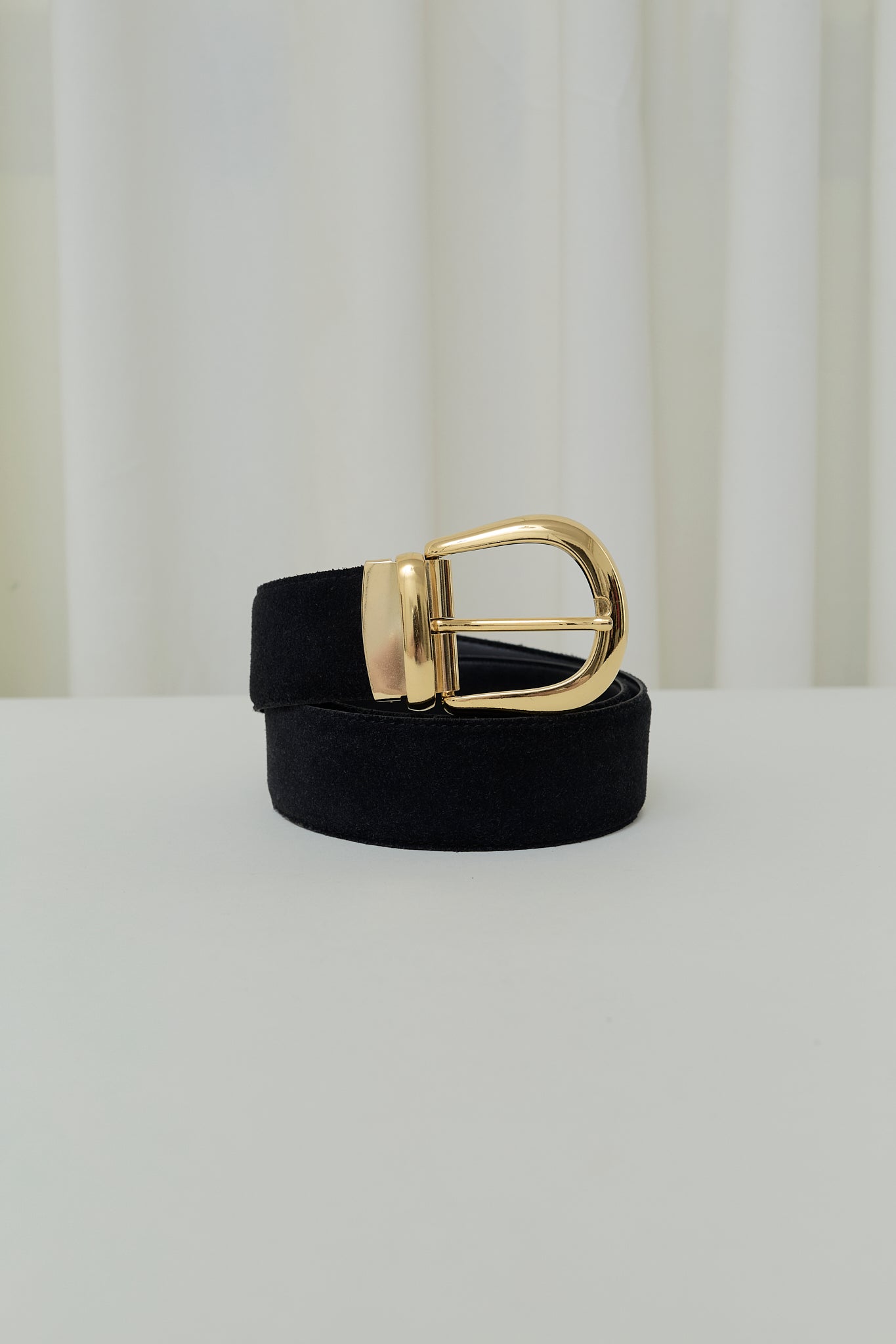 Suede leather belt